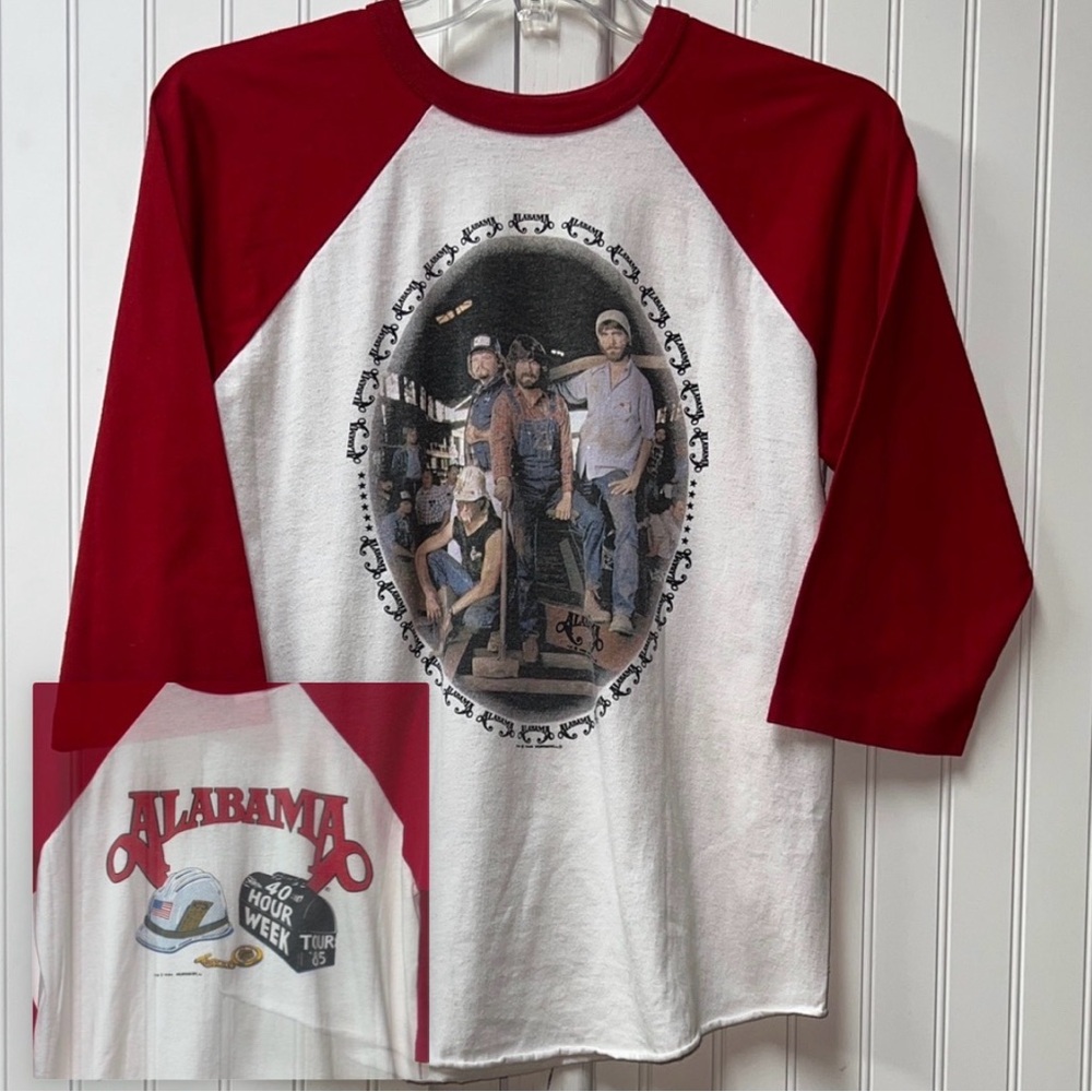 80s Alabama Band Concert Tour Shirt XL Vintage Southern Rock Country Music 1985